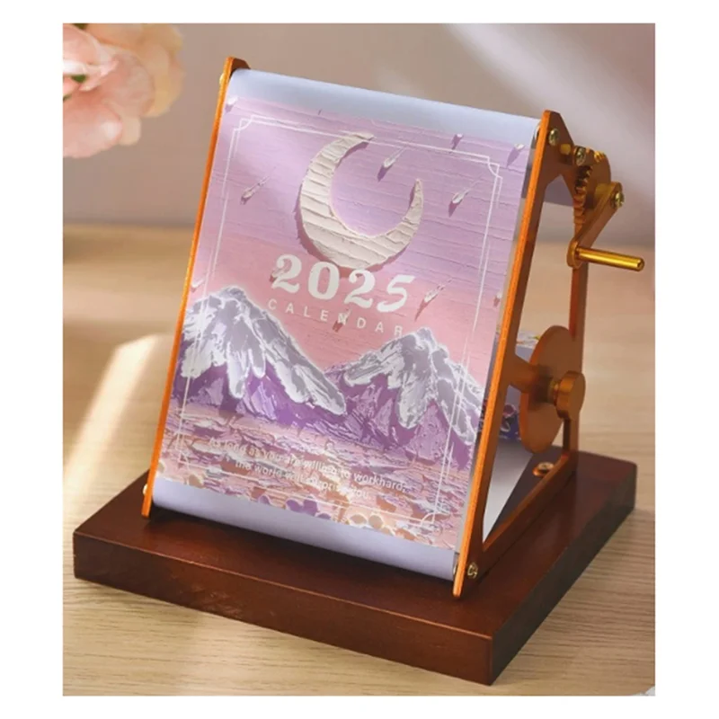 SR-2025 المعادن كرنك اليد الصحافة أجندة مكتبية /رزنامة مكتبية النفط اللوحة خمر الوجه صفحة شخصية سطح المكتب الزينة