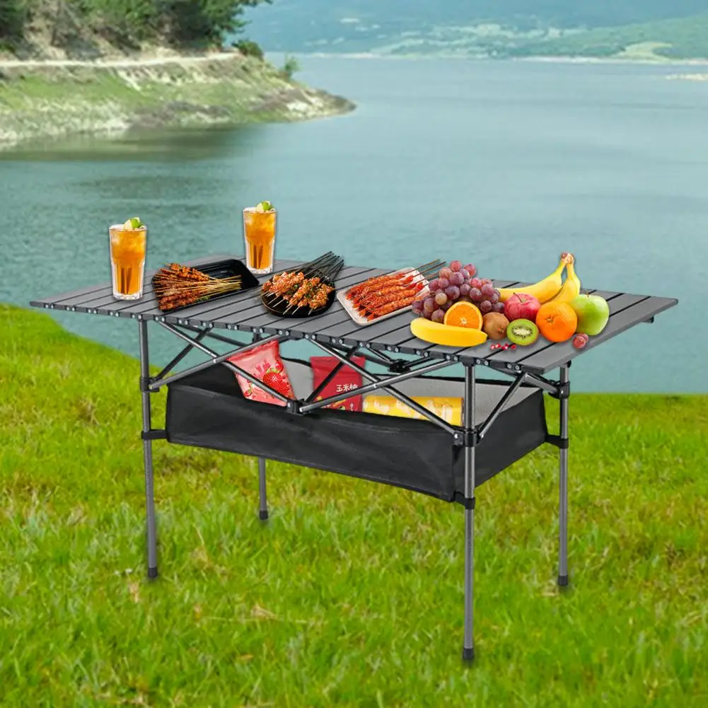 

Portable Camping Table Portable Lightweight Folding Table for Camping Hiking Picnic Bbq Heavy Duty with Mesh Bag Strong Load