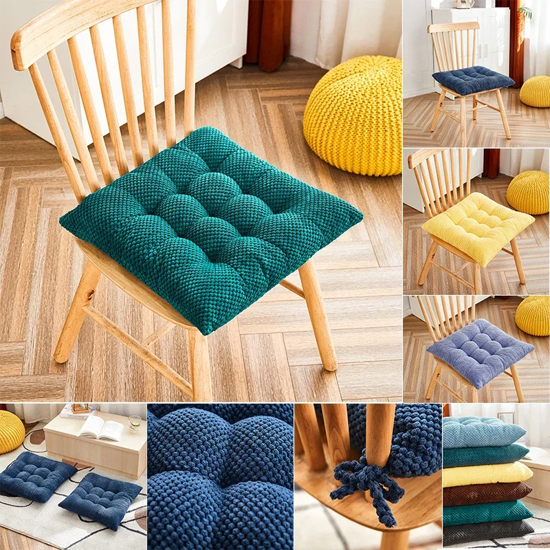 40/45cm Cushion Square Soft Warm Home Dining Chair Office Student Chair Cushions Home Decoration Lumbar Pad Floor Mat