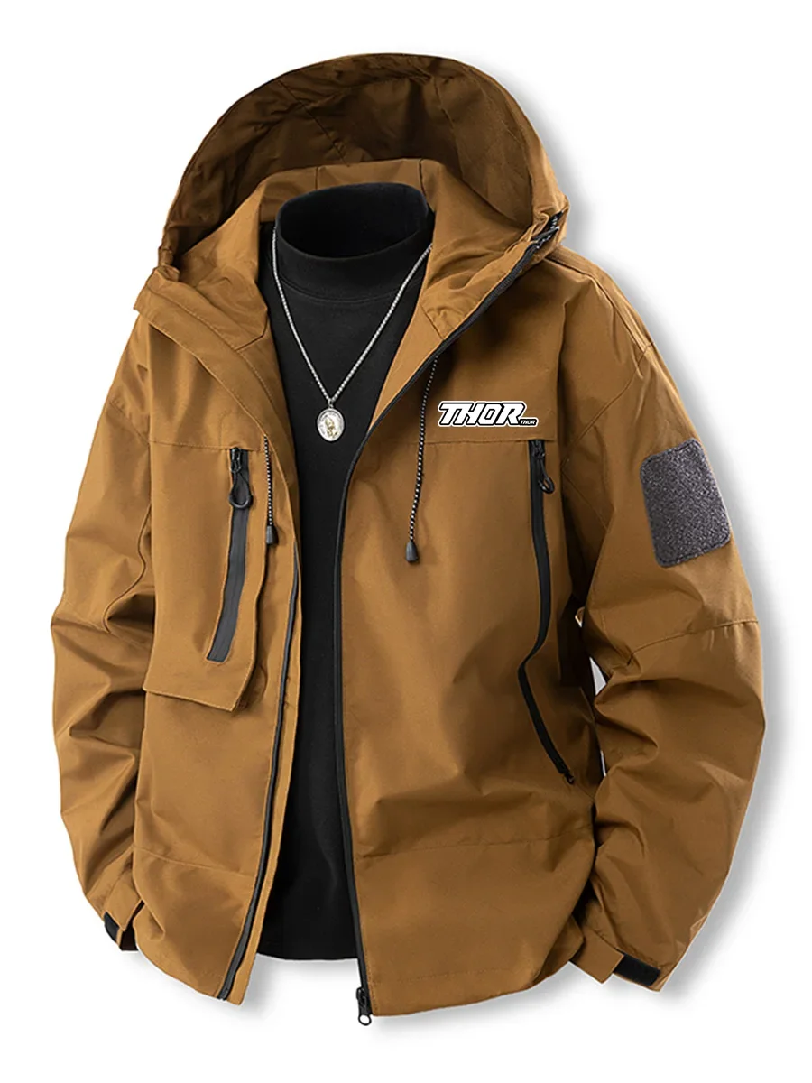 

Spring and Autumn Hiking and Camping Jacket for Men - High-Quality Motorcycle Sport Outfit - Mountain Bike Jacket - Waterproof B