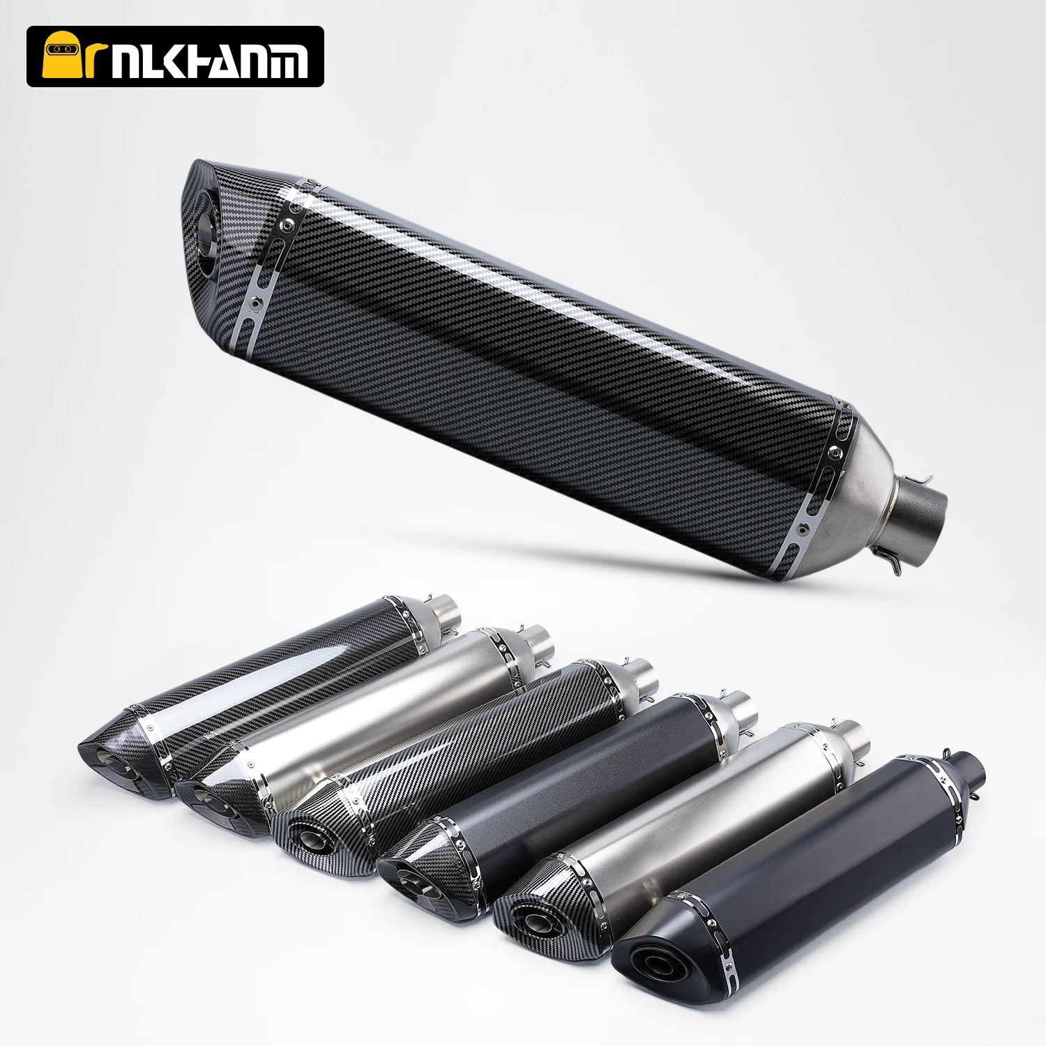 

Universal motorcycle exhaust system modified AK long escape muffler with DB killer for ninja250 ninja400 MT07 ZX6R R6
