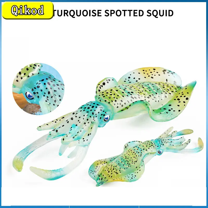 Children's Cognitive Simulation Science Education Marine Biological Model Spotted Squid Octopus Squid Octopus Animals Decoration