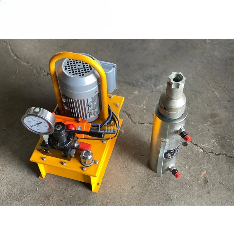 Prestressed post-tension 25t 27t single-strand hydraulic jack with 1hp bridge electric oil
