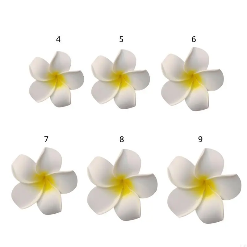 193e 10 piezas Central cabello hawaiano PLUMERIA FLAR FLEFOR Barrettes para fiesta en playa