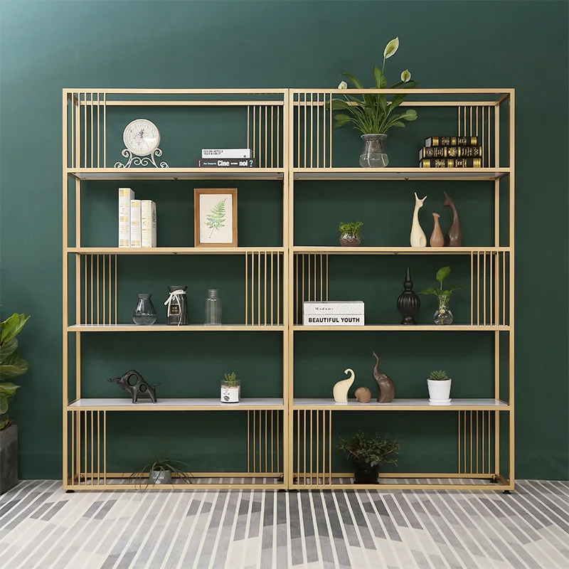 

Nordic iron bookshelf storage rack floor-standing simple office storage rack living room multi-layer display storage shelf