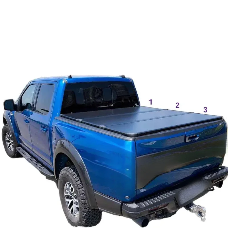 

Factory Direct Sales Hard Tri-fold Tonneau Cover 4x4 Accessories Metal Material Pickup Truck Bed Cover