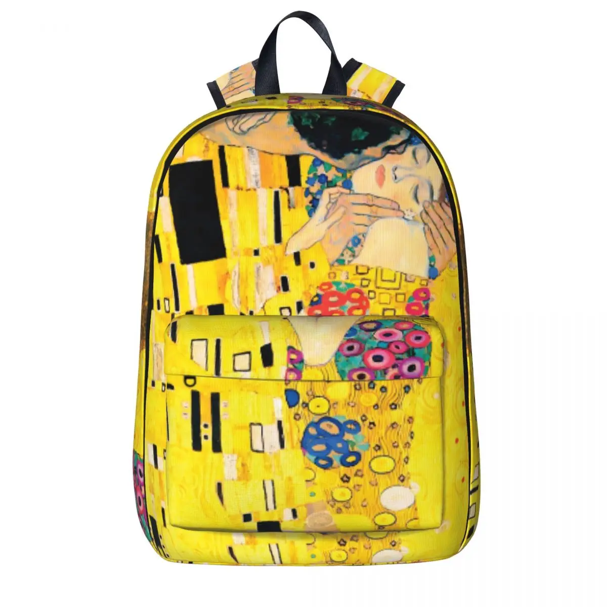 Klimt Art Backpack The Kiss Print Modern Backpacks Male Hiking Big High School Bags Custom Rucksack