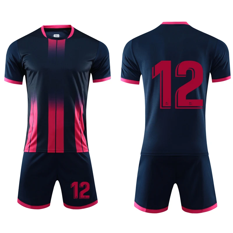 Diy Men Soccer Jersey Set Uniforms Kits, Jersey Football Kids,Custom Adult Tracksuit Football Shirt Shorts Suit Uniform 3XS-3XL