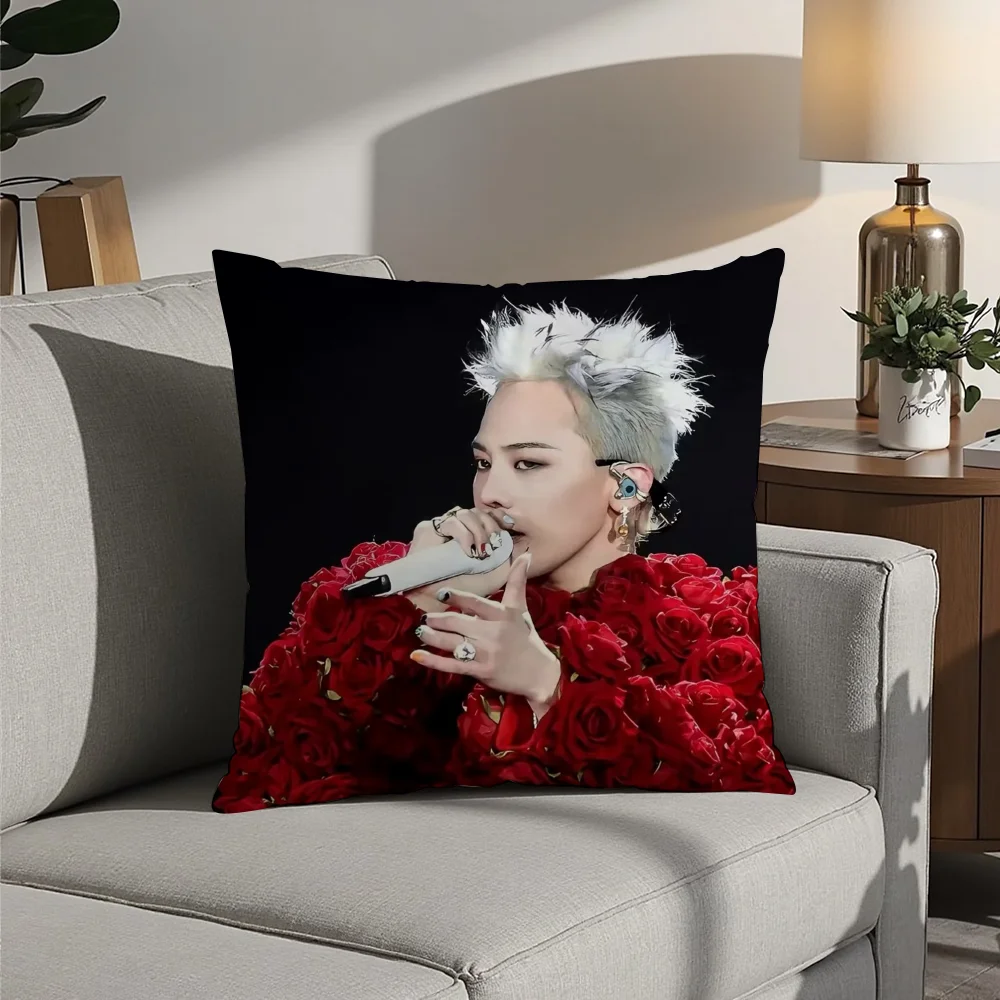 

Hot Singer G-Dragons Pillow Case Plush Fabric Soft Pillowcase Double Sided Print Cushion Cover Household Gifts