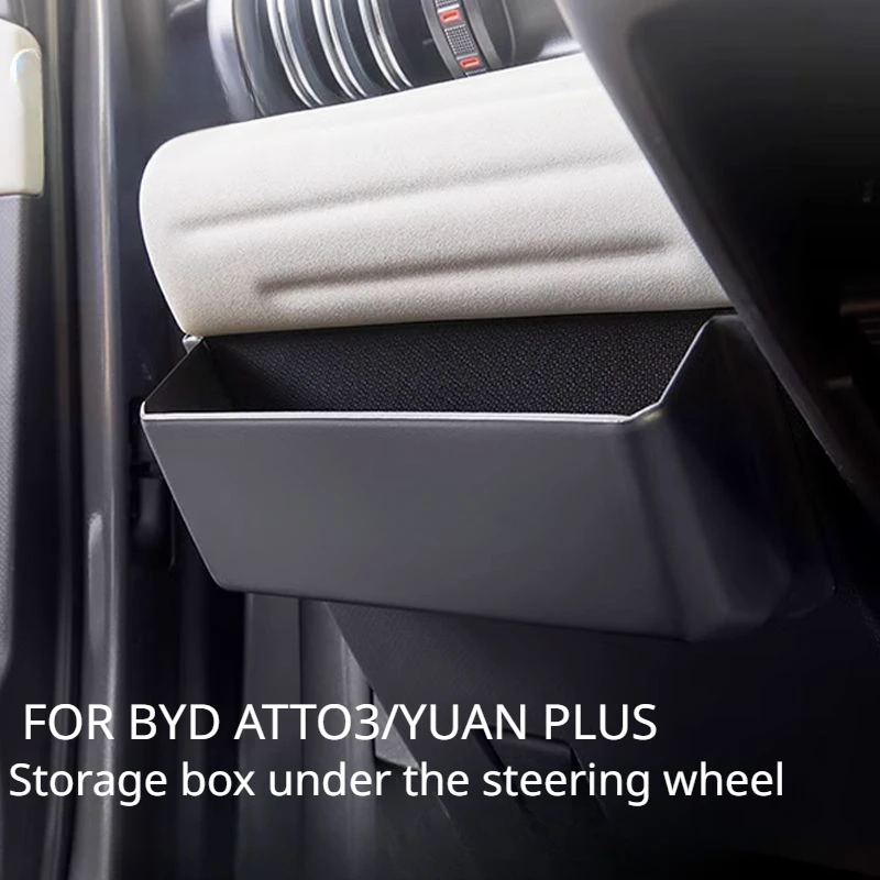 Geeignet für BYD ATTO3 Yuan PLUS, Aufbewahrungsbox unter dem Lenkrad, Aufbewahrungstasche, Auto-Aufbewahrungsbox. – Detail 1