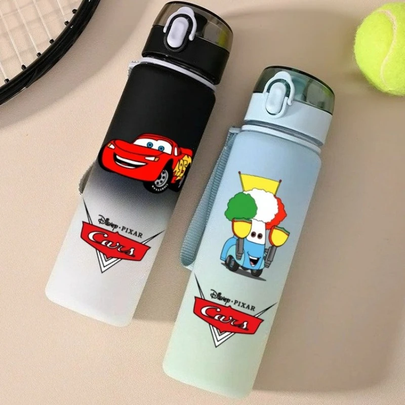 

550ML Cars Lightning McQueen Cartoon Pattern Gradient Color Sports Water Bottle Portable Leak Proof Outdoor Sports Drinking Cup
