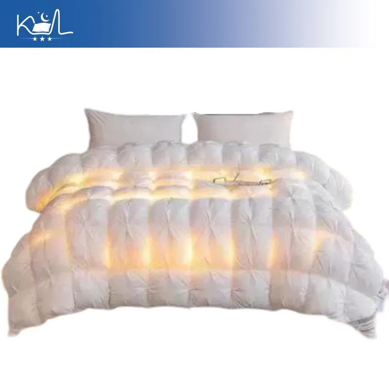 Winter Warm Goose Down Duvet, Luxury Hotel Quality Comforter, 100% Cotton Thickened Quilt, Soft White Duck Down Bedding Quilt