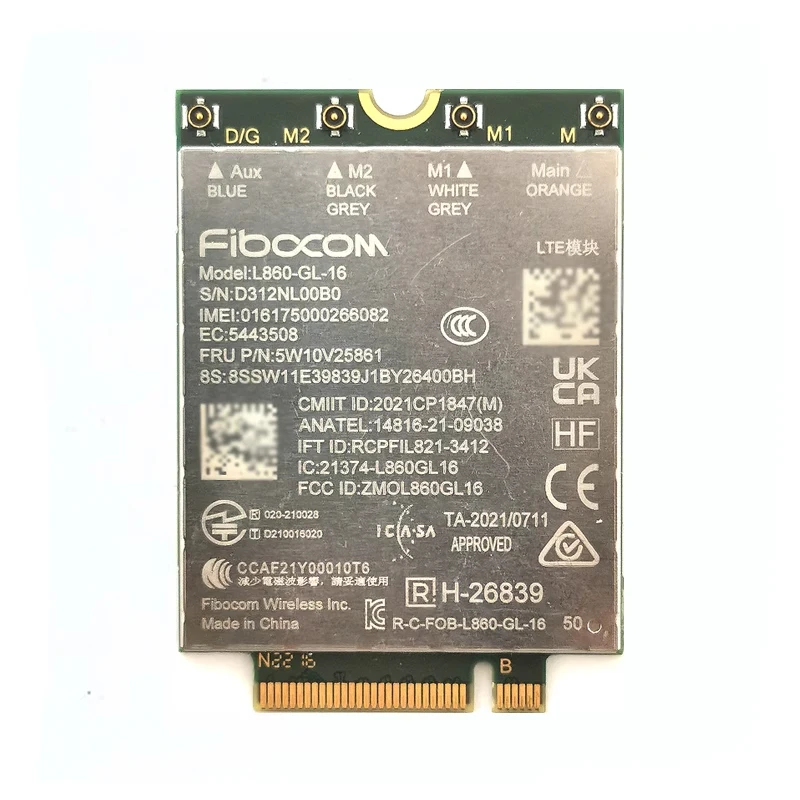 FIBOCOM L860-GL-16 FRU 5W10V25861 LTE Cat16 Module WWAN Card For Thinkpad X13 T14S Z13 Z16 P16 P15V T15P P16 13w Yoga Latptop