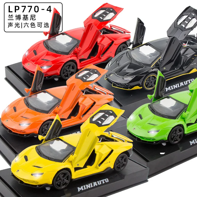 carro-esportivo-em-liga-metalica-lambor-lp770-1-32-com-som-e-luz-modelo-de-corrida-com-cauda-elevavel-brinquedo-para-meninos