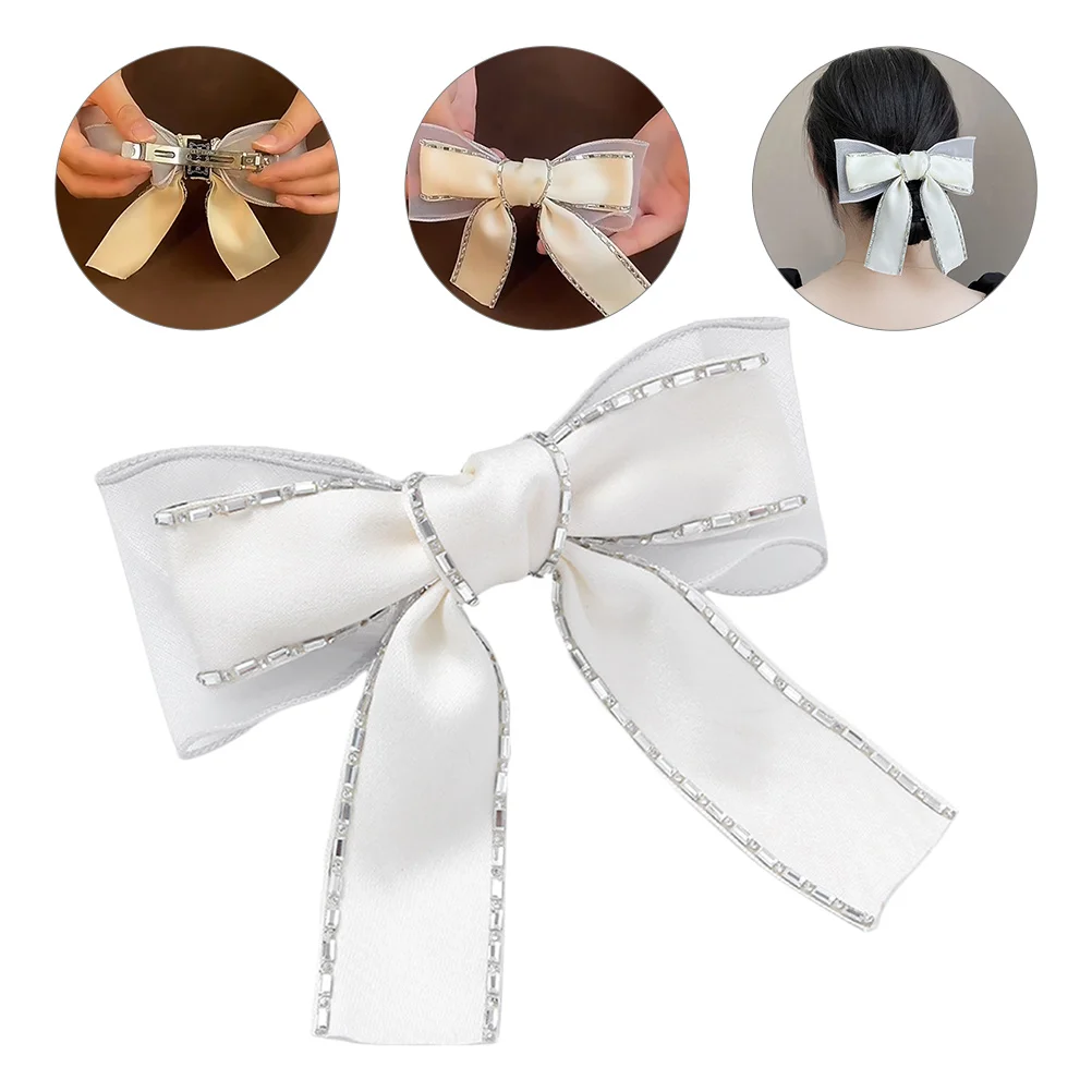 

Hairpin Bow Hairpins Rhinestone Clip Accessories Clips Fabric Knot Women Barrette