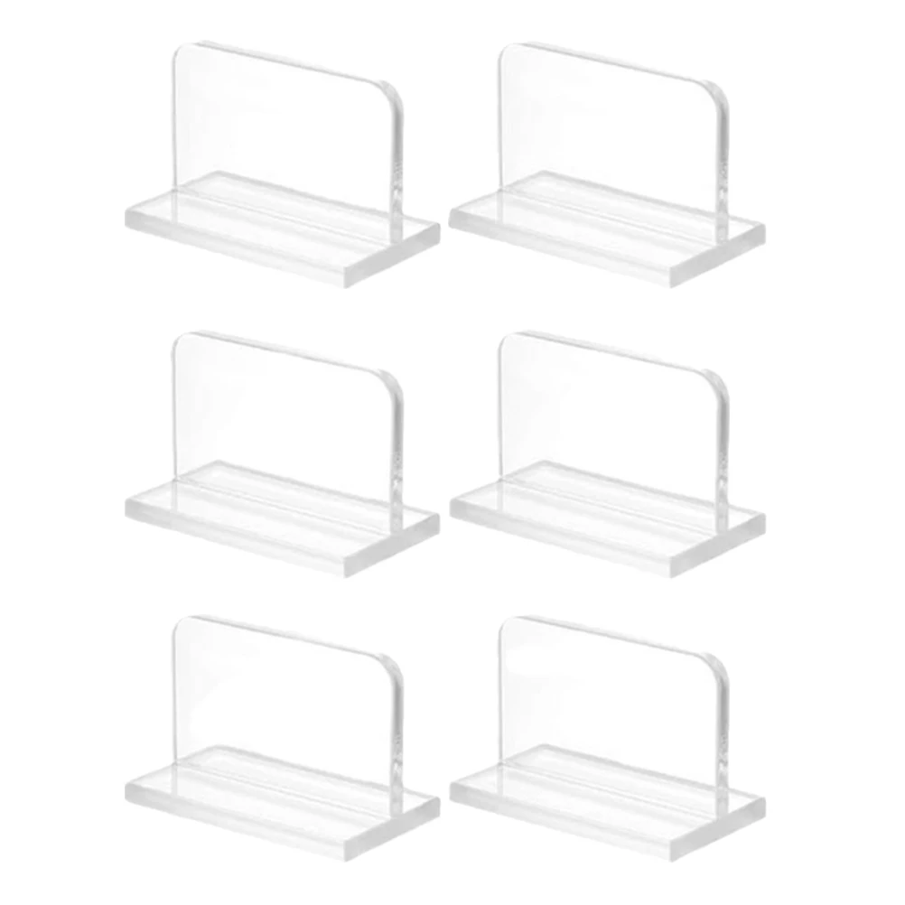 

6pcs Clear Acrylic Cover Transparent Handles Rectangular Replacement Durable Easy Installation Decorative Stickers Included