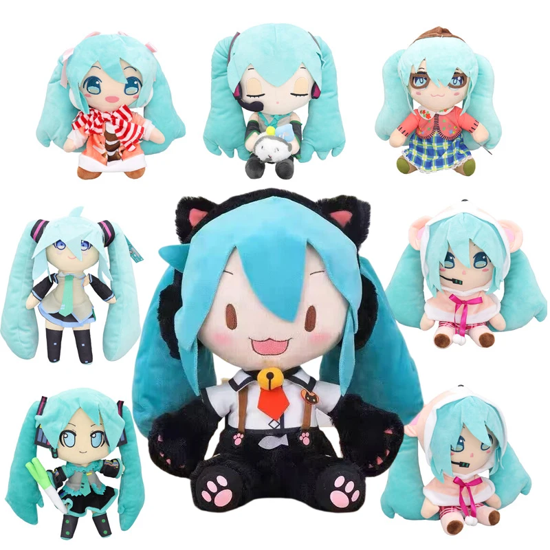 

Hatsune Miku Plush Doll Vocaloid2 Action Figures Fufu Plushile 30Cm Miku Fuwa Soft Stuffed Toys Gifts for Kids