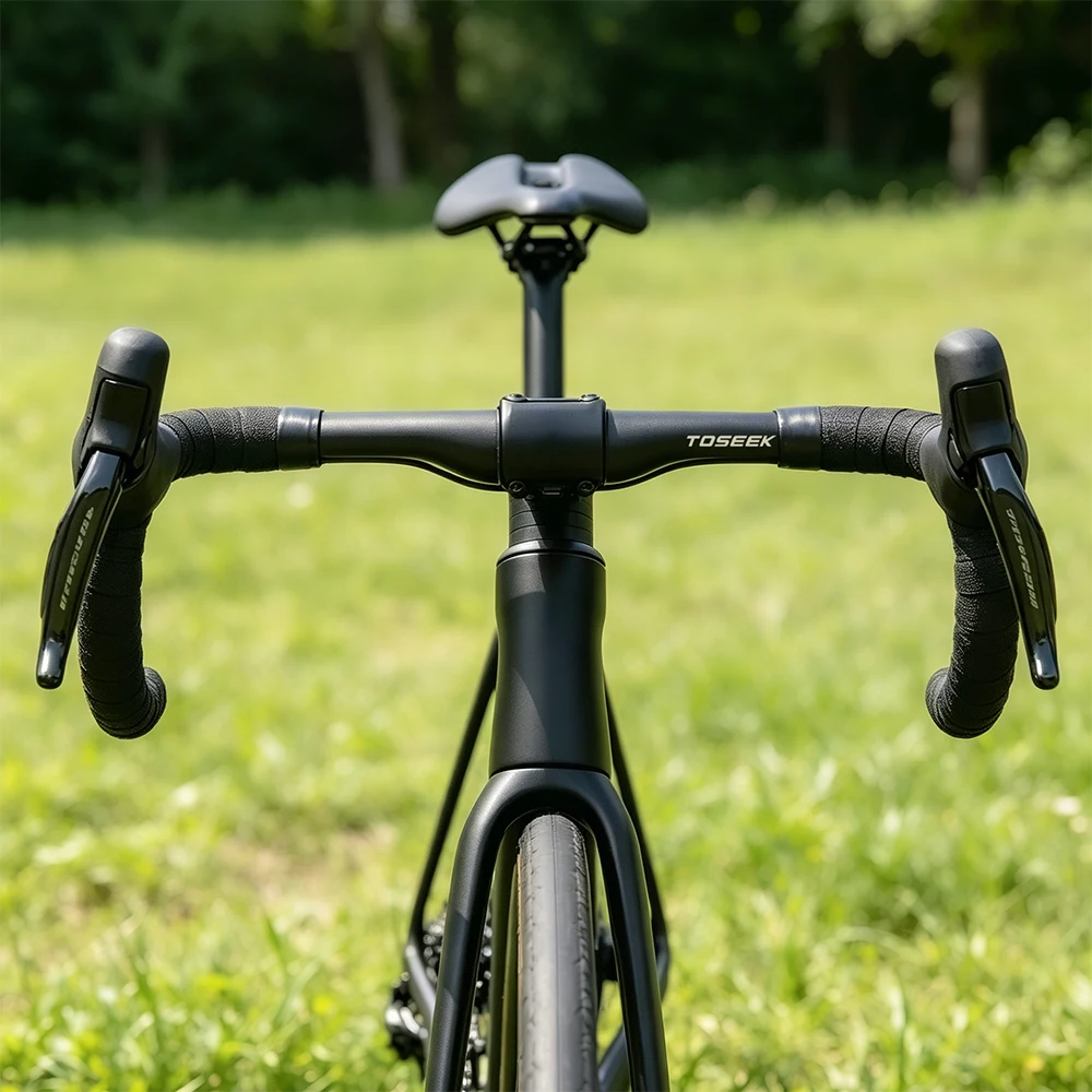 TOSEEK TR40 Carbon-Rennradlenker 380/400/420/440mm Matt UD Interne Kabelführung Dropbar Fahrradteile – Detail 9