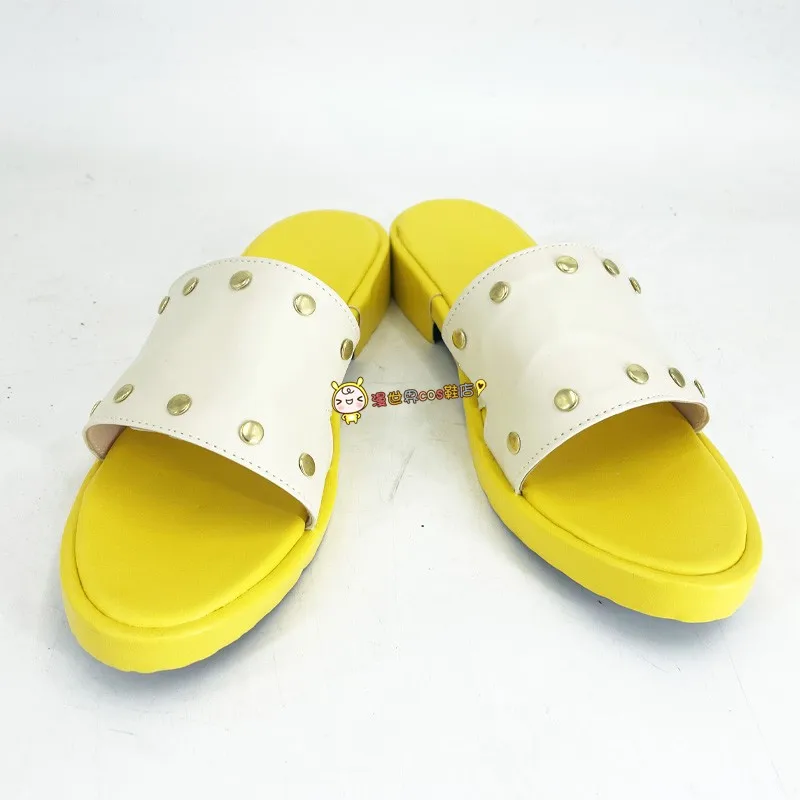 Seiko Ayase Cosplay Shoes Boots Yellow Casual Slippers For Women Girls Role Play Halloween Carnival Christmas Party Custom Made