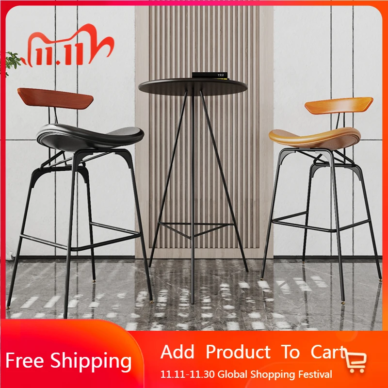 Nordic ไม้เก้าอี้บาร์โมเดิร์นผิดปกติเคาน์เตอร์ Designer เก้าอี้สร้างสรรค์สบาย Bancos De Bar ที่ไม่ซ้ํากันเฟอร์นิเจอร์