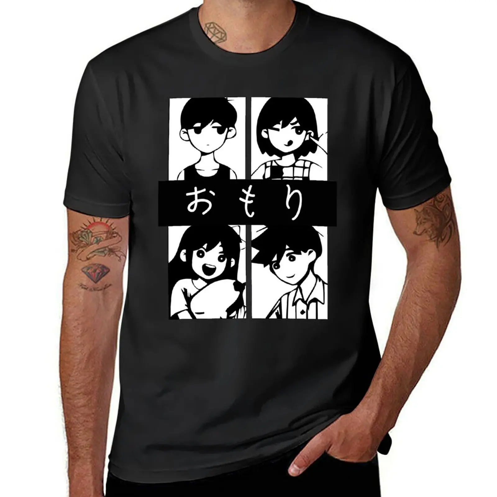 

Omori (Omori, Kel, Aubrey und Hero) T-Shirt cute tops graphics Aesthetic clothing black t-shirts for men