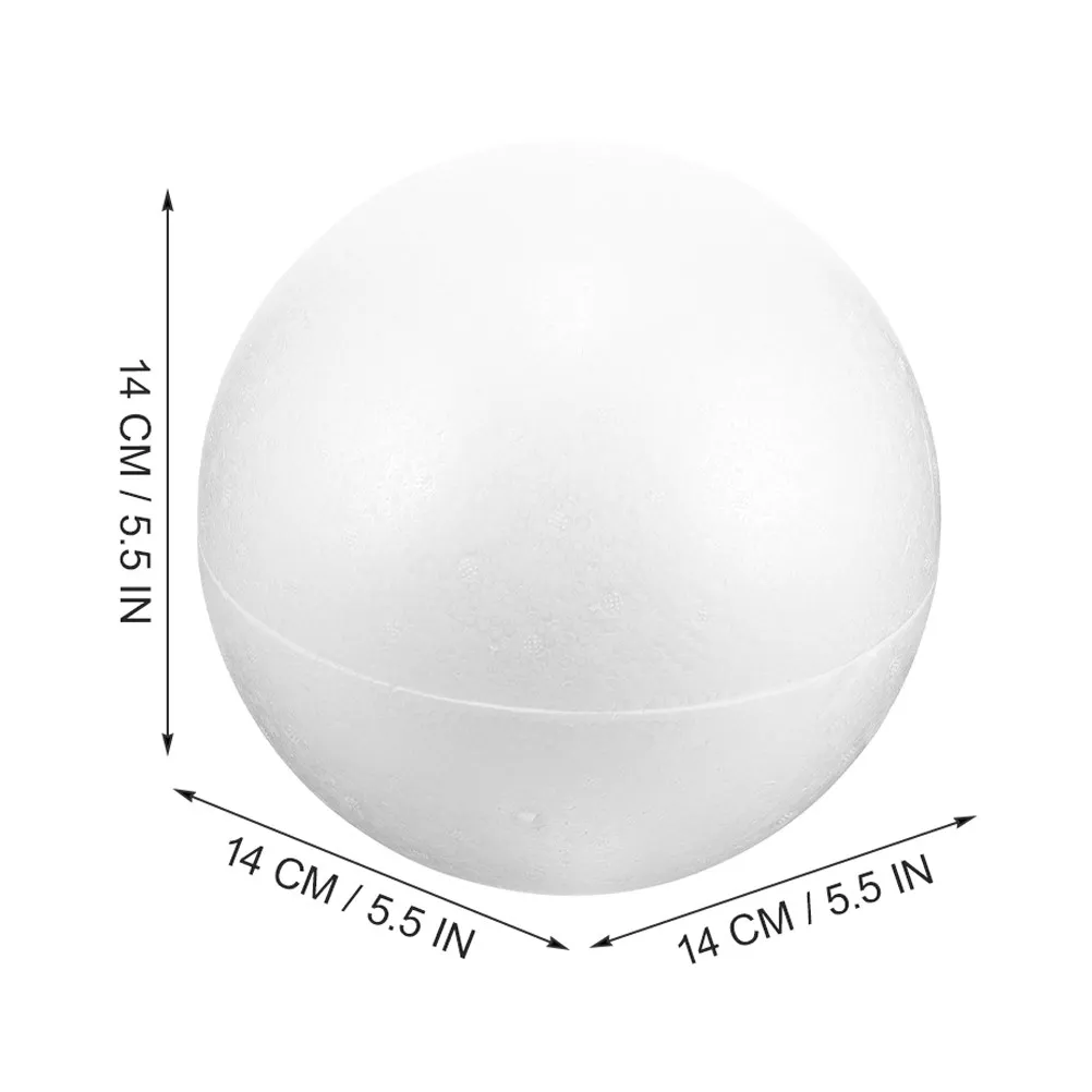 Large White Foam Ball Smooth Surface DIY Craft Supply for Christmas Ornaments Wedding Decor Party Centerpieces Handmade view 3