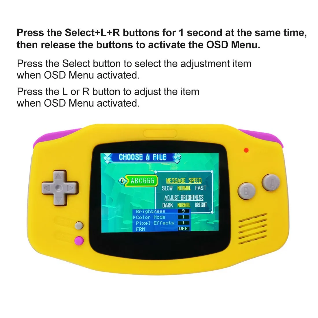 GBA V5 ламинированная IPS ЖК-подсветка FRM OSD Ретро пиксельный экран MOD для консоли Gameboy Advance GBA с корпусом