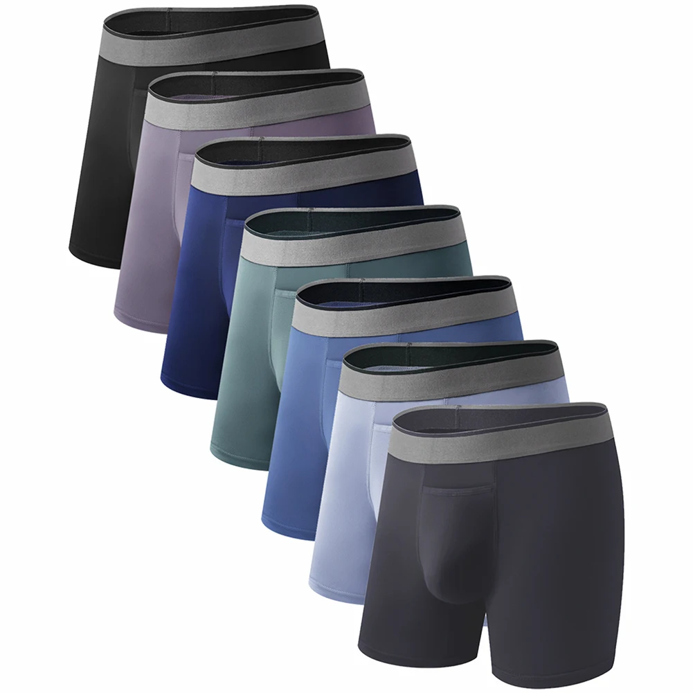 

Дышащие боксеры для мужчин с длинными штанинами, с верхним отверстием, мягкая ткань, дышащий материал для спортзала