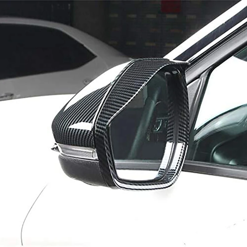 for Ford Explorer 2020 Car Rearview Mirror Rain Eyebrow Deflector Blades Rear View Mirror Frame Decoration Cover Trim