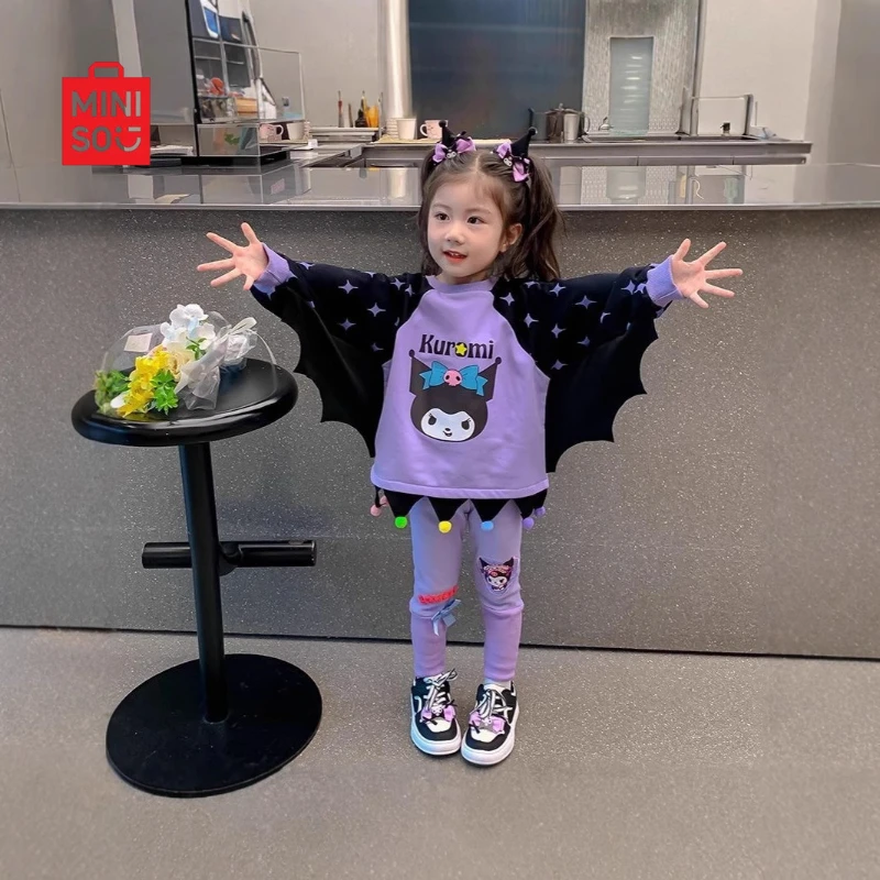 

2025 Kuromi 2-Piece Set, Viral Hoodie & Pants Outfit for Girls & Toddlers Autumn Fashion