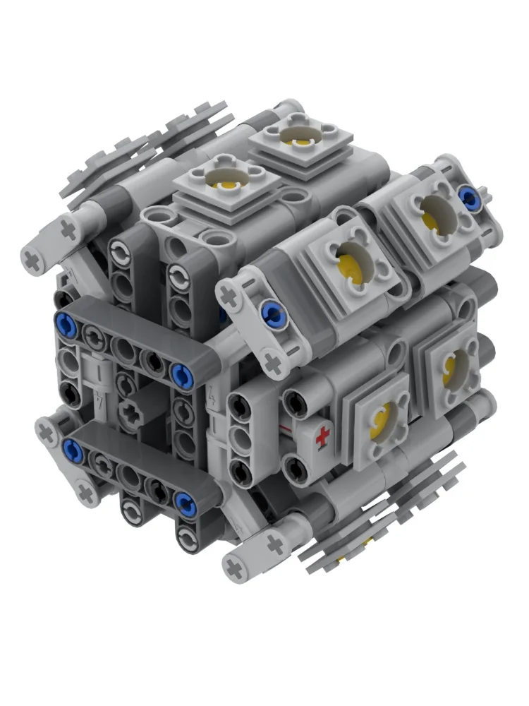 8/16 cilinder Nieuwe mechanische Technische radiale motor MOC bouwsteen onderdelenpakket DIY educatief speelgoed