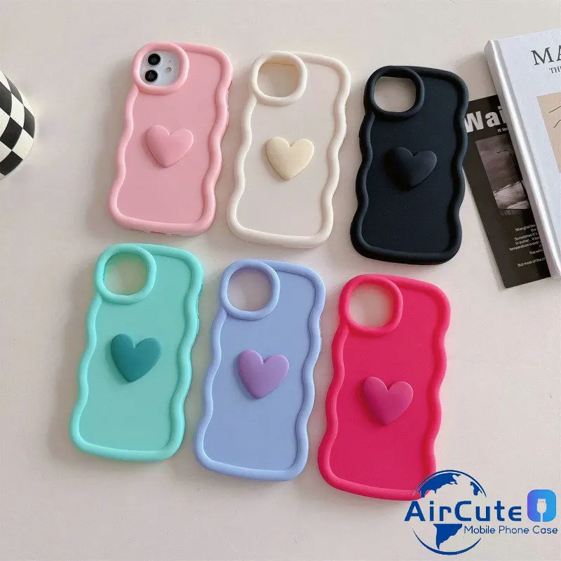 3D Love Candy Wavy Soft Case Fr Samsung Galaxy A17 A16 A15 A14 A13 A12 A11 A07 A06 A05S A05 A04S A03S A03 A02S A10 A10S 5G Cover