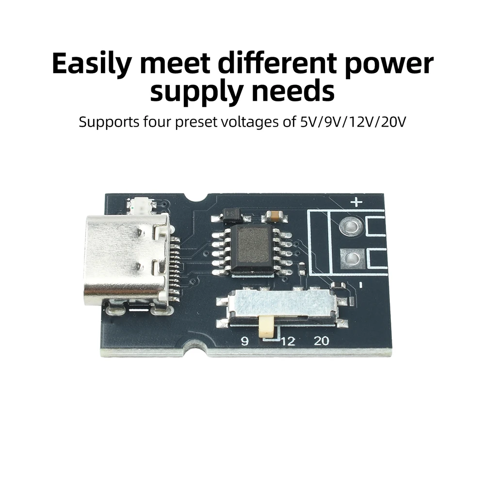 PD QC Fast Charging Power Extraction Module with Auto Voltage Detection 5V 9V 12V 20V Output for Electronics Experiments