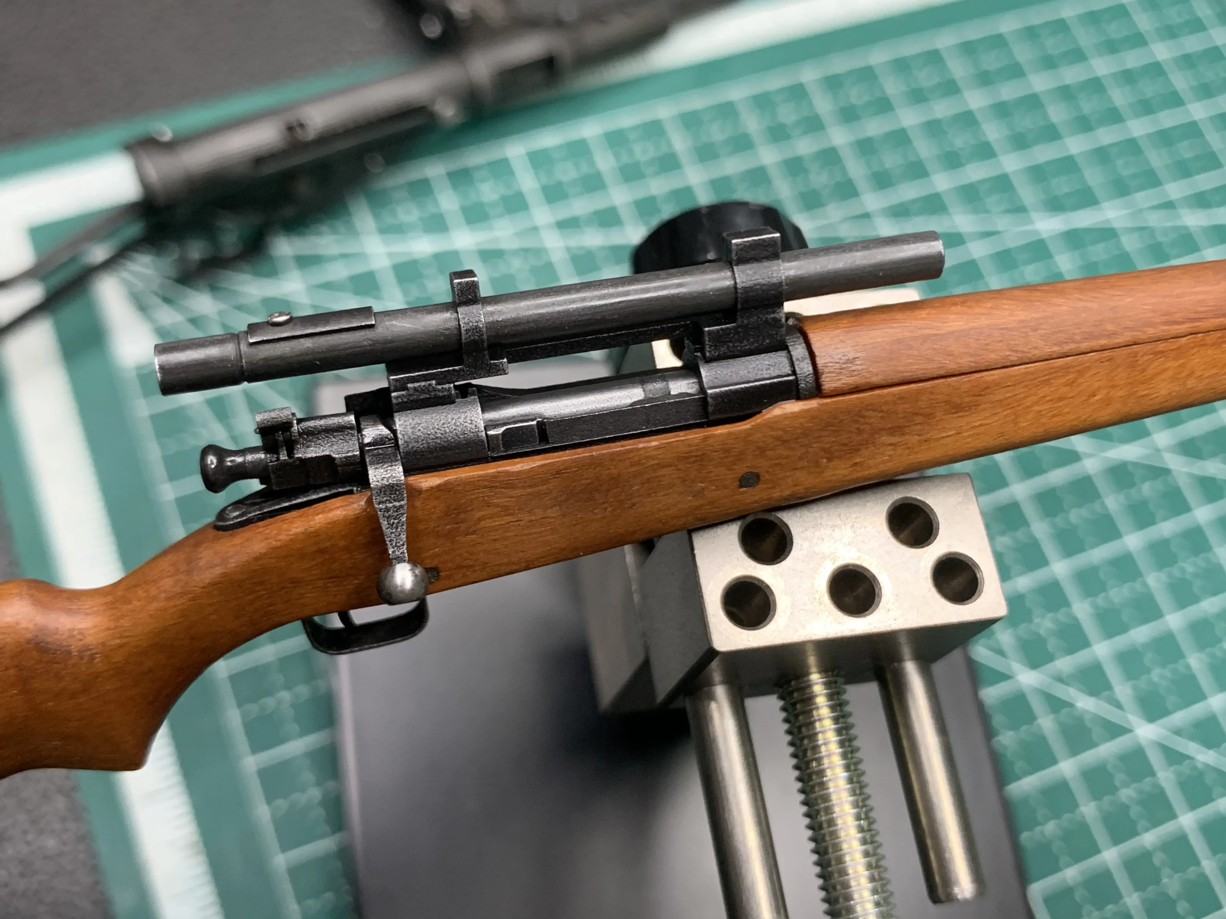 1/6 Handmade Mini Model US Army Springfield M1903 Rifle Metal Wood Handcrafted Detachable for 12