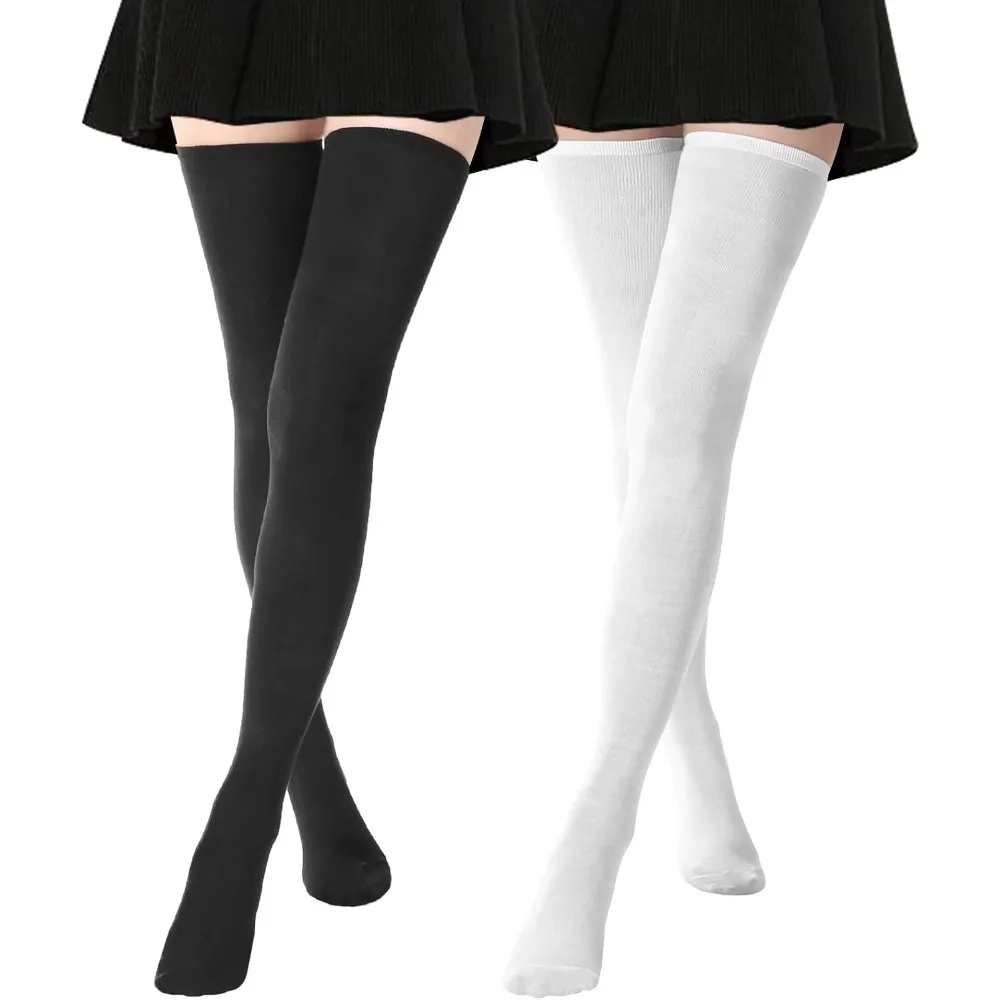

Women's Extra Long Striped Thigh High Socks, Over-the-Knee Boot Stockings & Leg Warmers for Fashion and Cold Weather