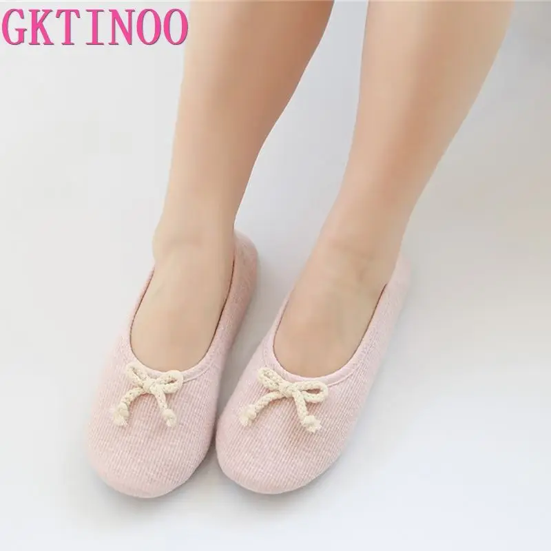 GKTINOO 2024 Winter Autumn At Home Thermal Cotton-Padded Slippers Women\'s Cotton Slippers Indoor Slippers With Soft Outsole Shoe