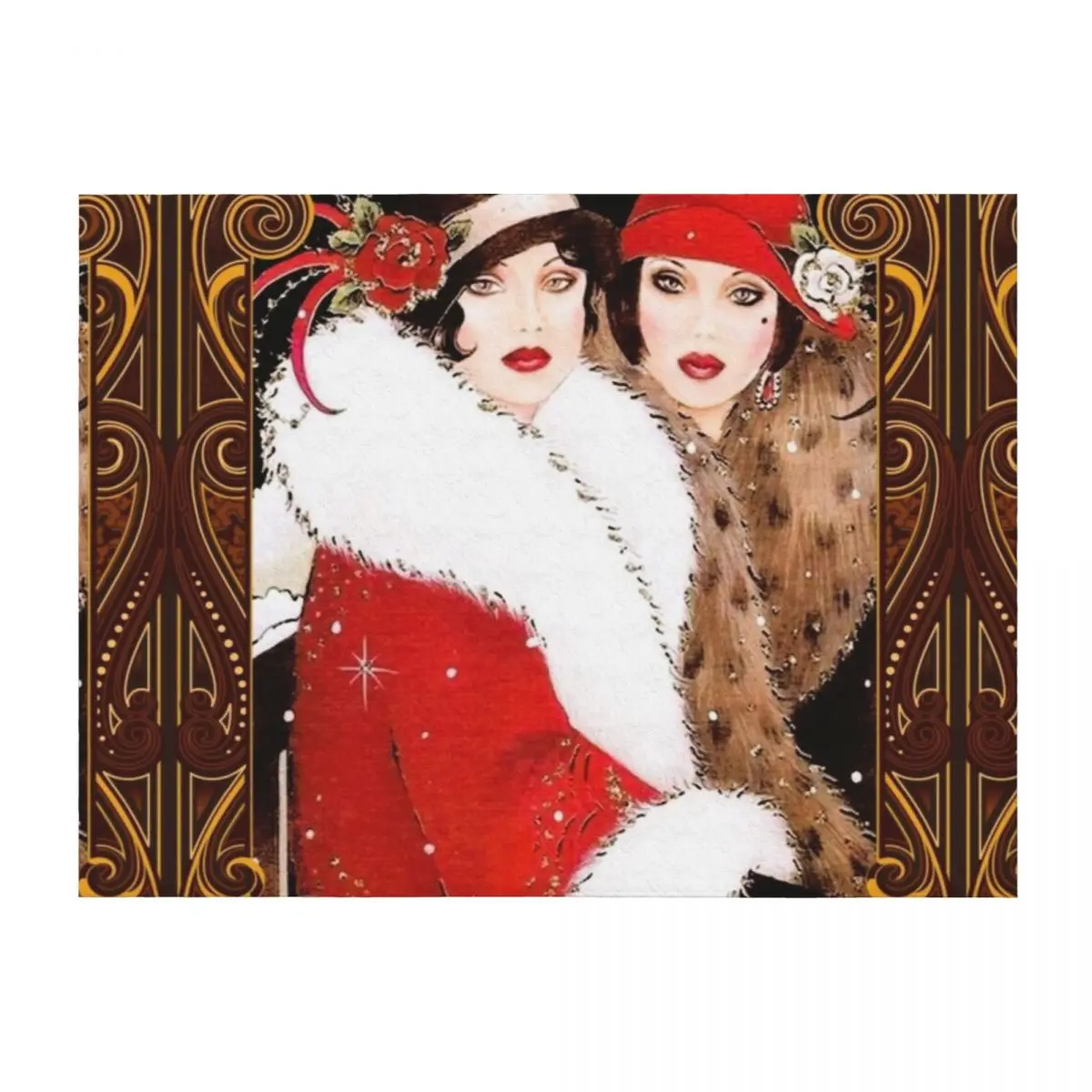 

Out on the town Throw Blanket warm winter Sleeping Bag Shaggy Vintage Blankets