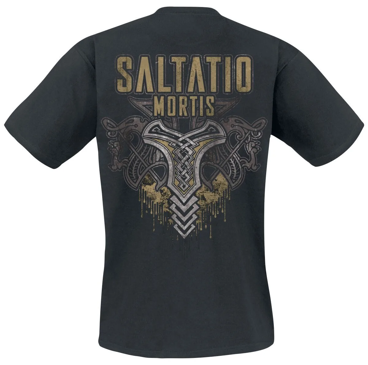 Vintage Saltatio Mortis Celtic Knot Print T-shirt Men Women Folk Metal Casual Streetwear Unisex Tee