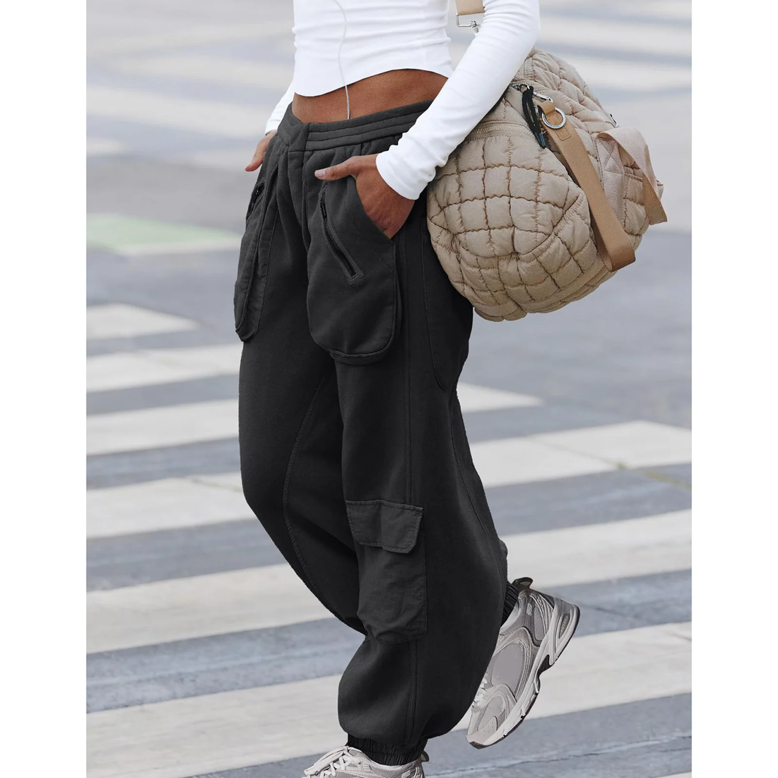 

Women'S Sports Pants Breathable Loose Joggers Elastic Waist Casual Daily Light Outdoor Wear Hiking Pants Trousers Camping Pants