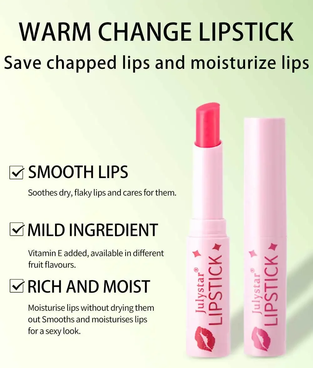 MISS ROSE Warm Change Voedende Getinte Lippenstift Lippenbalsem Kleur Lippen Fruitsmaak Vitamine-E Hydraterende Lipsticks Lipverzorging