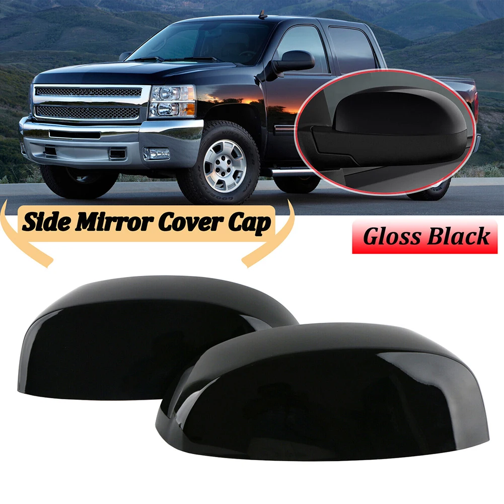 2Pcs Side Mirror Cap Cover Outside Rear View Mirror Housing 25788157 25788156 Compatible For 1500 2500 HD 3500 HD