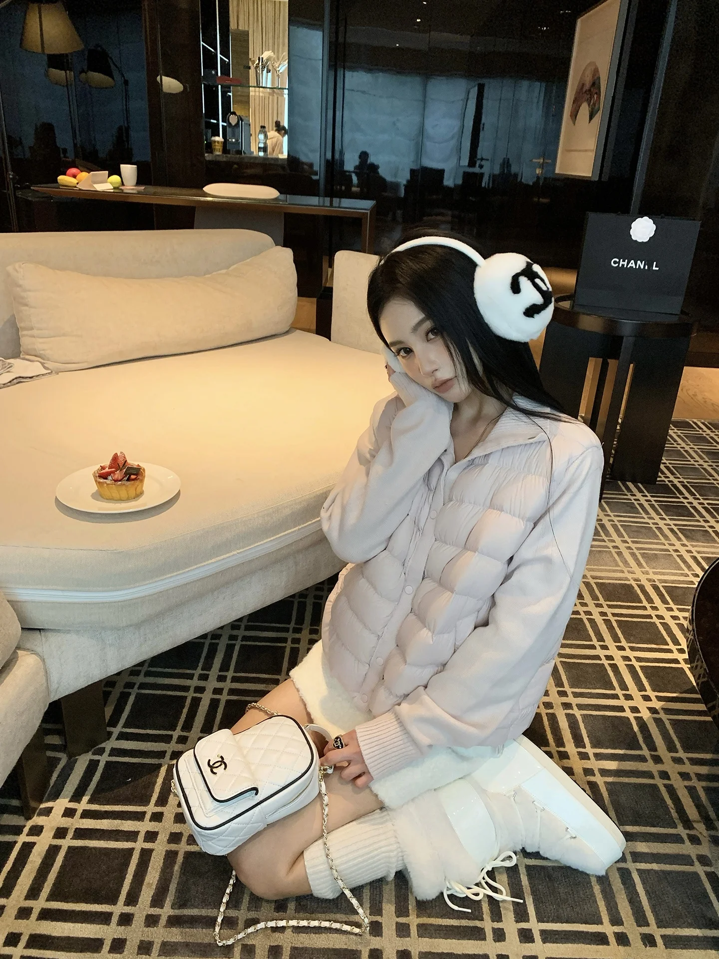 

Anneop Berlin Castle Knitted Splice ort Lightweight Women's down Jaet Casual Loose Fit Warm Nylon Fabric Long Sve