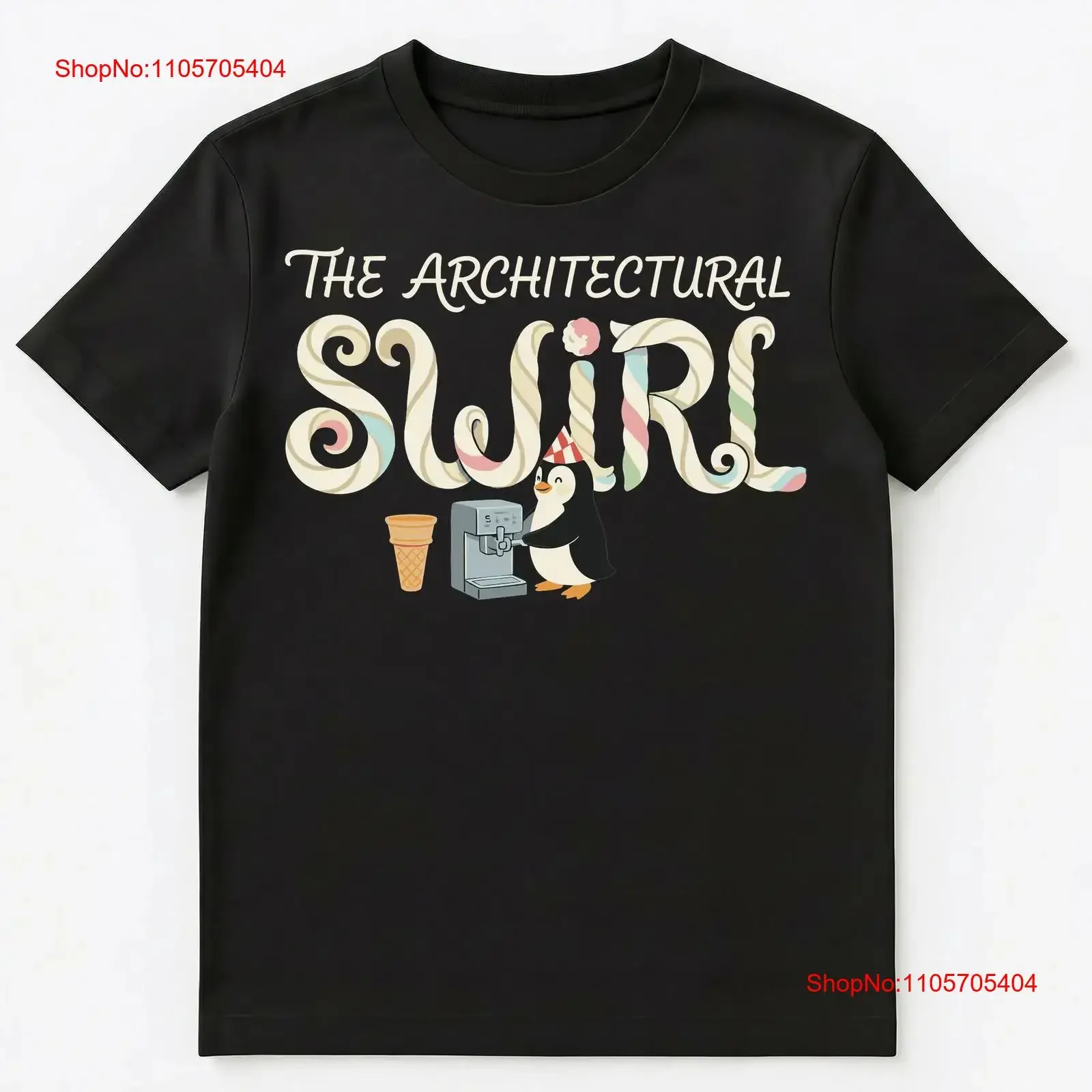 Soft Serve Ice Cream Lover Penguin Pun Apparel T Shirt long or short sleeves vintage Washed Unisex Slightly
