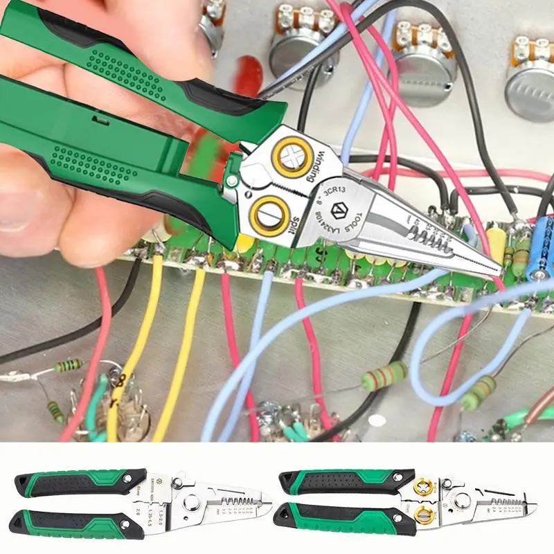 Eletricista Cortador de Cabo Multifuncional Enrolamento Ferramentas Manuais de Alta Precisão Enrolamento Fio Ferramentas Manuais Alicate Conector Elétrico para