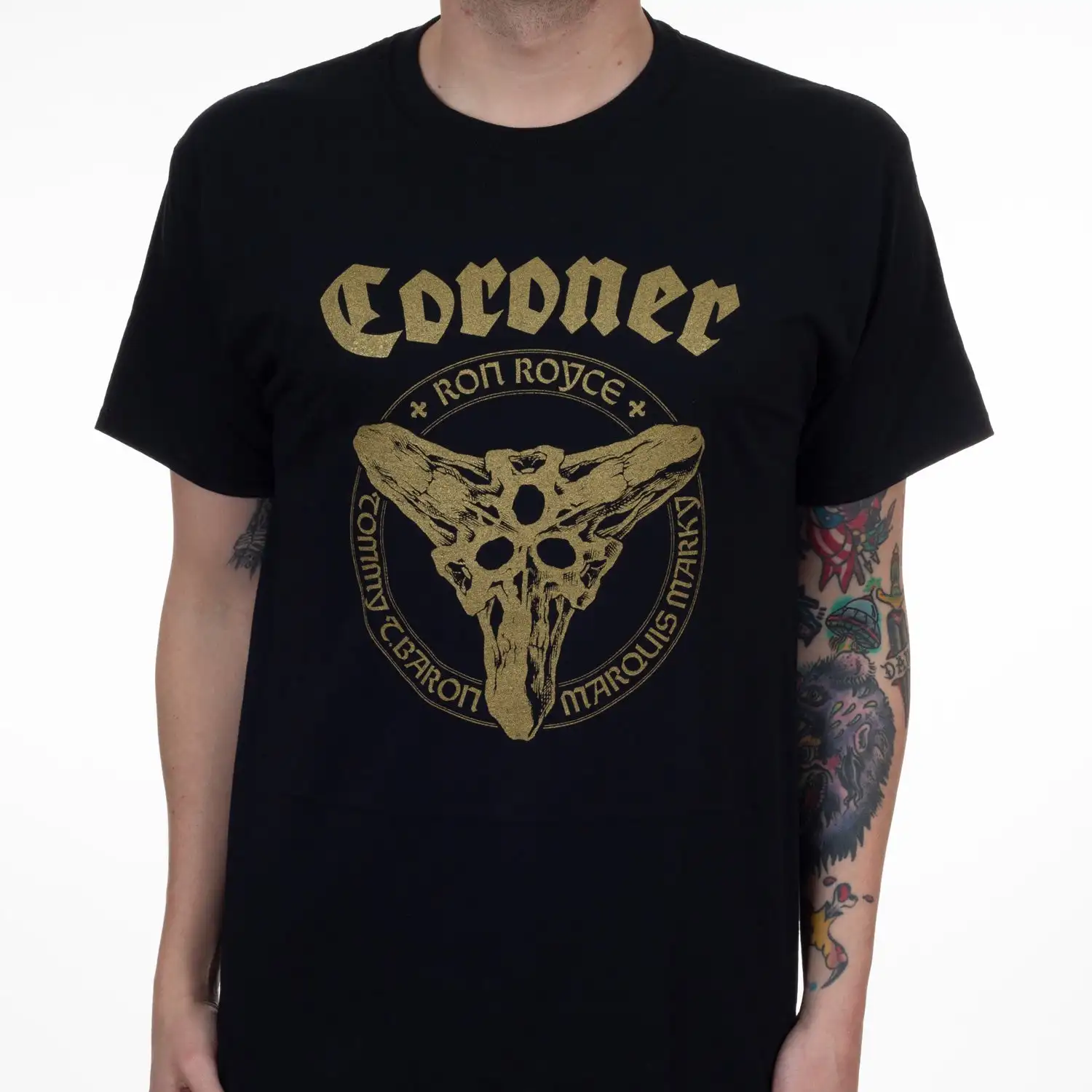 Coroner Gold Logo Band T-Shirt 100% Cotton Graphic Tee Men Women Summer Streetwear Top
