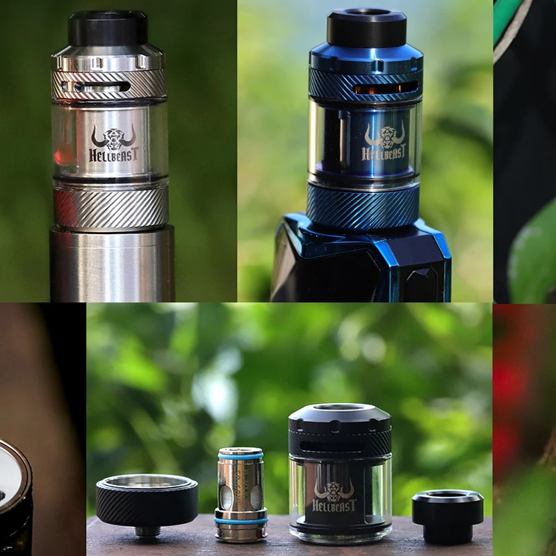 الأصلي Hellvape Hellbeast 2 Subohm خزان مزدوج لفائف Vape البخاخة 3.5 مللي/5.5 مللي 810 26 مللي متر مع P7-02 0.2ohm KA1 شبكة لفائف