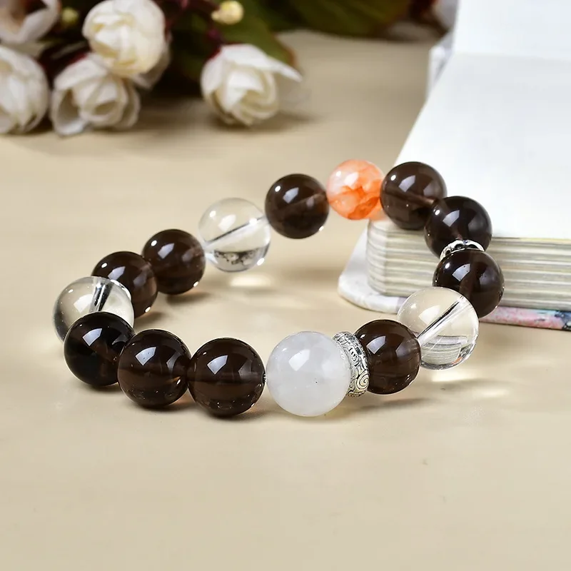 

Natural Brown Crystal Bracelet Light Luxury Fashion Lucky Bracelet, Original Niche Design