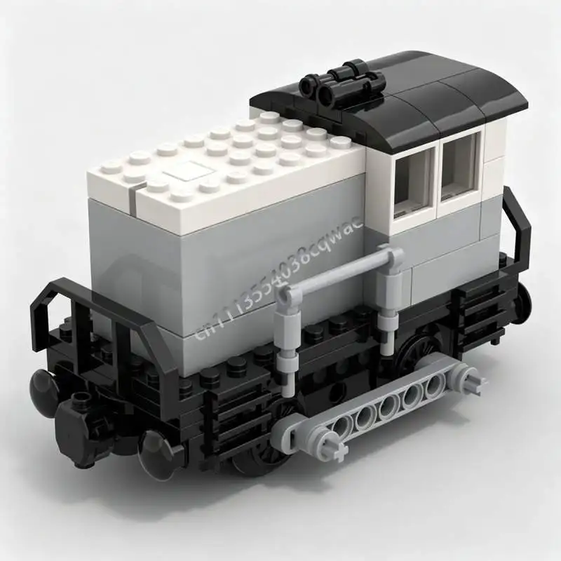104PCS Small Motorized Engine Train MOC City Railway Model Custom Building Blocks DIY Assembly Educational Toy Gift Collection