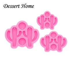 DY0729 Bright Cactus mold Resin Craft for Earring, Chocolate Silicone Molds, DIY Epoxy Jewelry Resin Casting Molds
