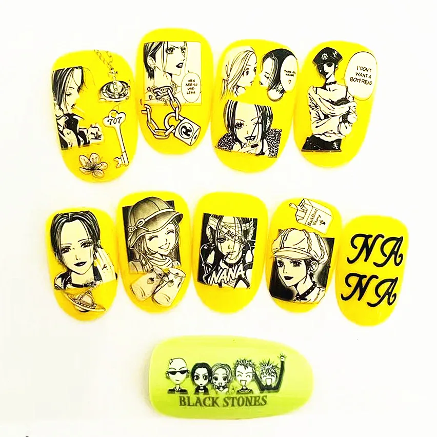 k TSC-303 Newest design NANA Anime designs 3d Nail Art Sticker nail Decal Deco Slider Stamp Film accessories